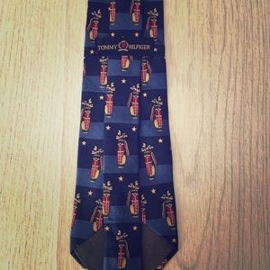 100% Silk Tommy Hilfiger Mens Golf Themed Neck Tie
